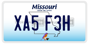 XA5F3H  license plate in MO