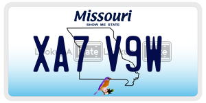 XA7V9W  license plate in MO