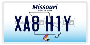 XA8H1Y license plate in Missouri
