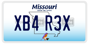 XB4R3X  license plate in MO
