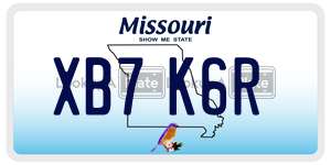 XB7K6R  license plate in MO