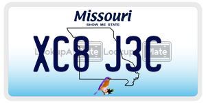 XC8J3C  license plate in MO