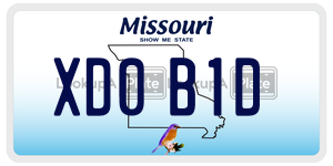 XD0B1D license plate in Missouri