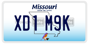 XD1M9K license plate in Missouri