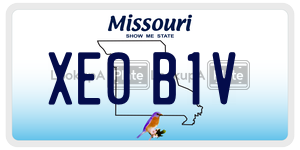 XE0B1V  license plate in MO