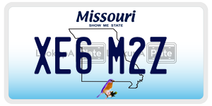 XE6M2Z  license plate in MO