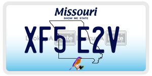 XF5E2V license plate in Missouri