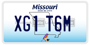 XG1T6M  license plate in MO