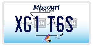 XG1T6S  license plate in MO