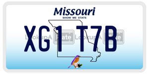 XG1T7B  license plate in MO