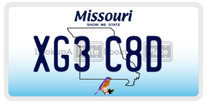 XG3C8D  license plate in MO