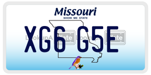 XG6G5E license plate in Missouri