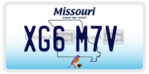 XG6M7V  license plate in MO