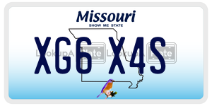 XG6X4S  license plate in MO