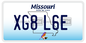 XG8L6E license plate in Missouri