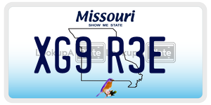 XG9R3E  license plate in MO