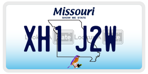 XH1J2W license plate in Missouri