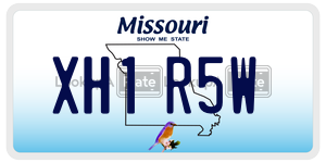XH1R5W license plate in Missouri