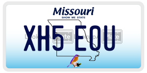 XH5E0U  license plate in MO
