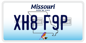 XH8F9P  license plate in MO