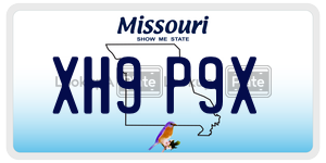 XH9P9X  license plate in MO