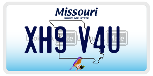 XH9V4U license plate in Missouri