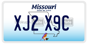 XJ2X9C  license plate in MO