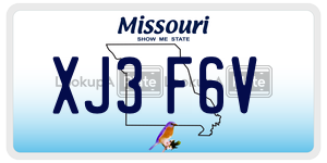 XJ3F6V  license plate in MO