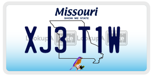 XJ3T1W license plate in Missouri