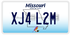 XJ4L2M  license plate in MO