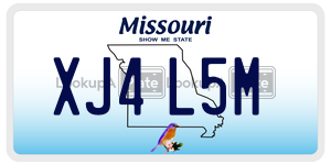 XJ4L5M  license plate in MO