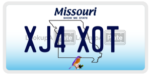 XJ4X0T license plate in Missouri