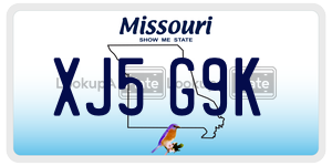 XJ5G9K  license plate in MO