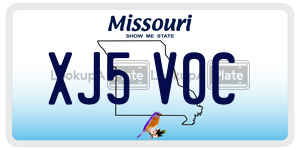 XJ5V0C  license plate in MO