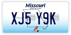 XJ5Y9K  license plate in MO