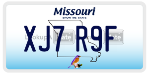 XJ7R9F  license plate in MO