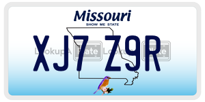 XJ7Z9R  license plate in MO
