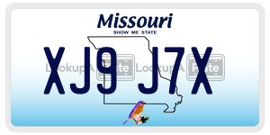 XJ9J7X  license plate in MO