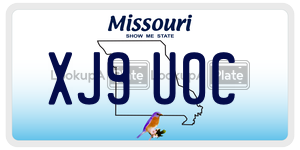 XJ9U0C  license plate in MO