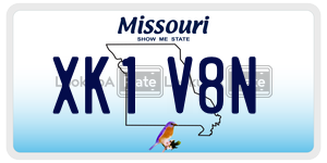 XK1V8N license plate in Missouri