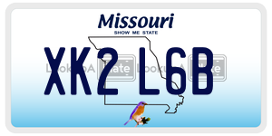 XK2L6B  license plate in MO