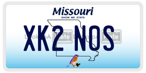 XK2N0S  license plate in MO