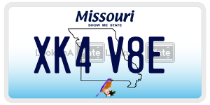 XK4V8E  license plate in MO