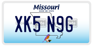 XK5N9G  license plate in MO