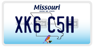 XK6C5H  license plate in MO