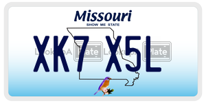 XK7X5L  license plate in MO