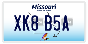XK8B5A license plate in Missouri