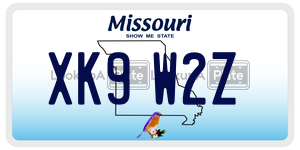XK9W2Z  license plate in MO