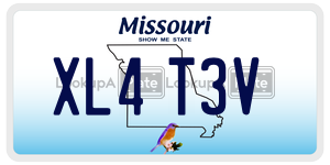 XL4T3V  license plate in MO