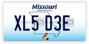 XL5D3E  license plate in MO